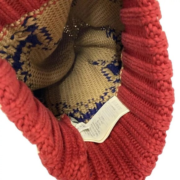 100% Authentic GUCCI Brown Red Navy Cotton Hat 194-111524 main image 5